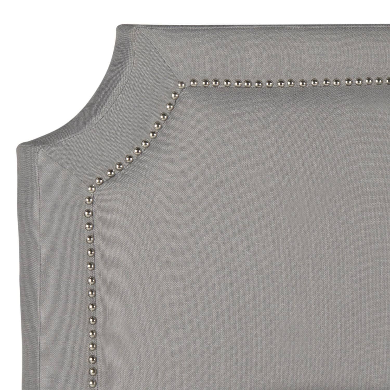 Grey Nailhead Full Headboard A21384