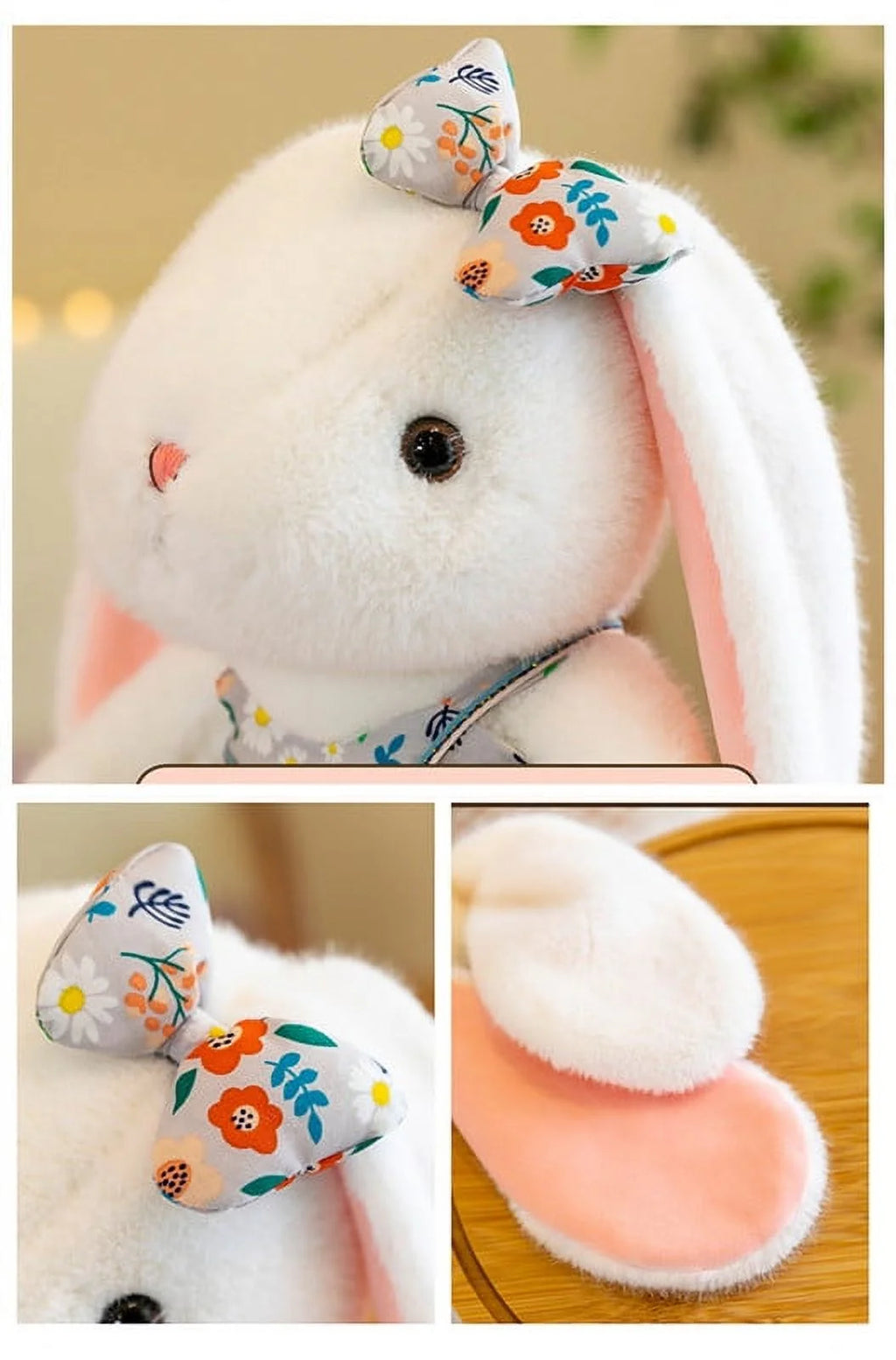 Easter Bunny Plush Stuffed Toy with Floppy Ears E75723