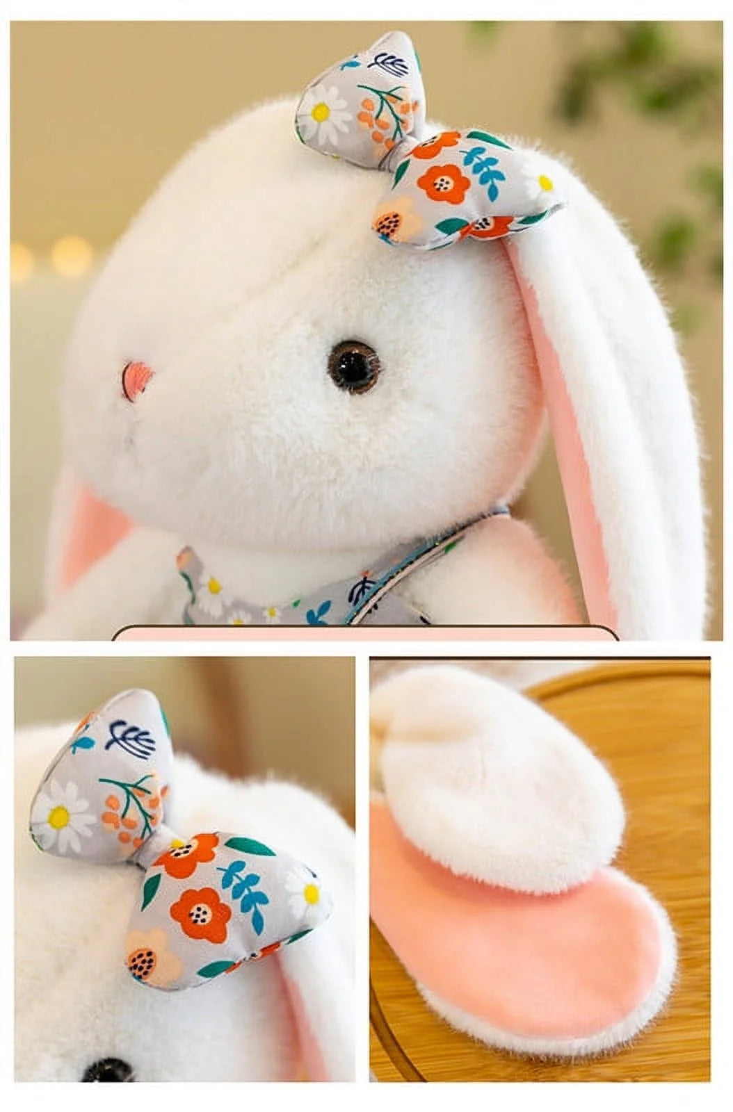 Easter Bunny Plush Stuffed Toy with Floppy Ears E75723