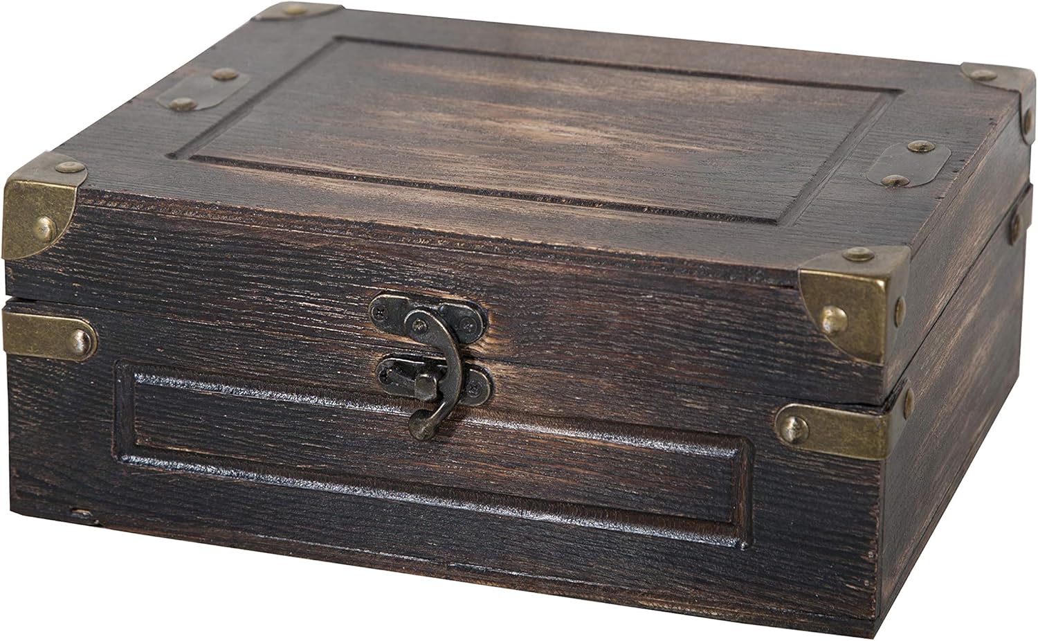Wooden Storage Trunk Set of 2 with Straps L26459