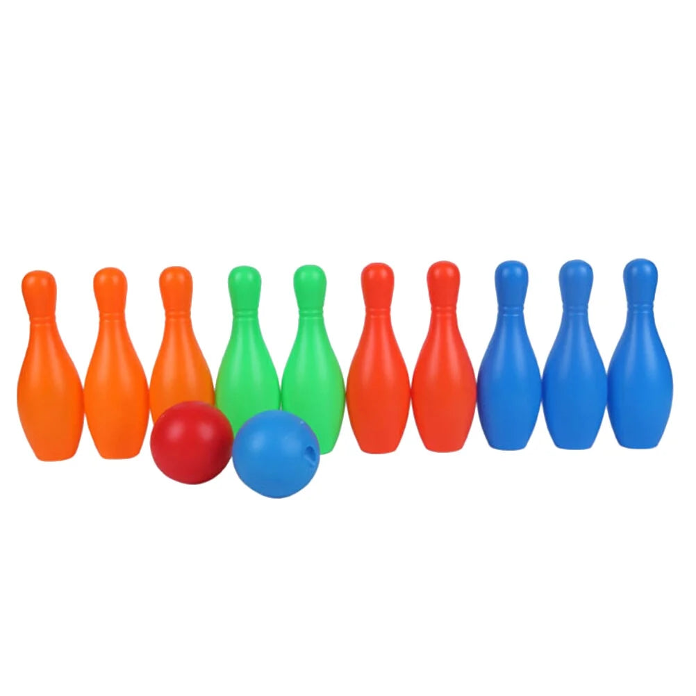Bowling Set Kids Game Toys Indoor Ball Outdoor Plastic Party Skittle Games Sports Pin Balls Play M757178