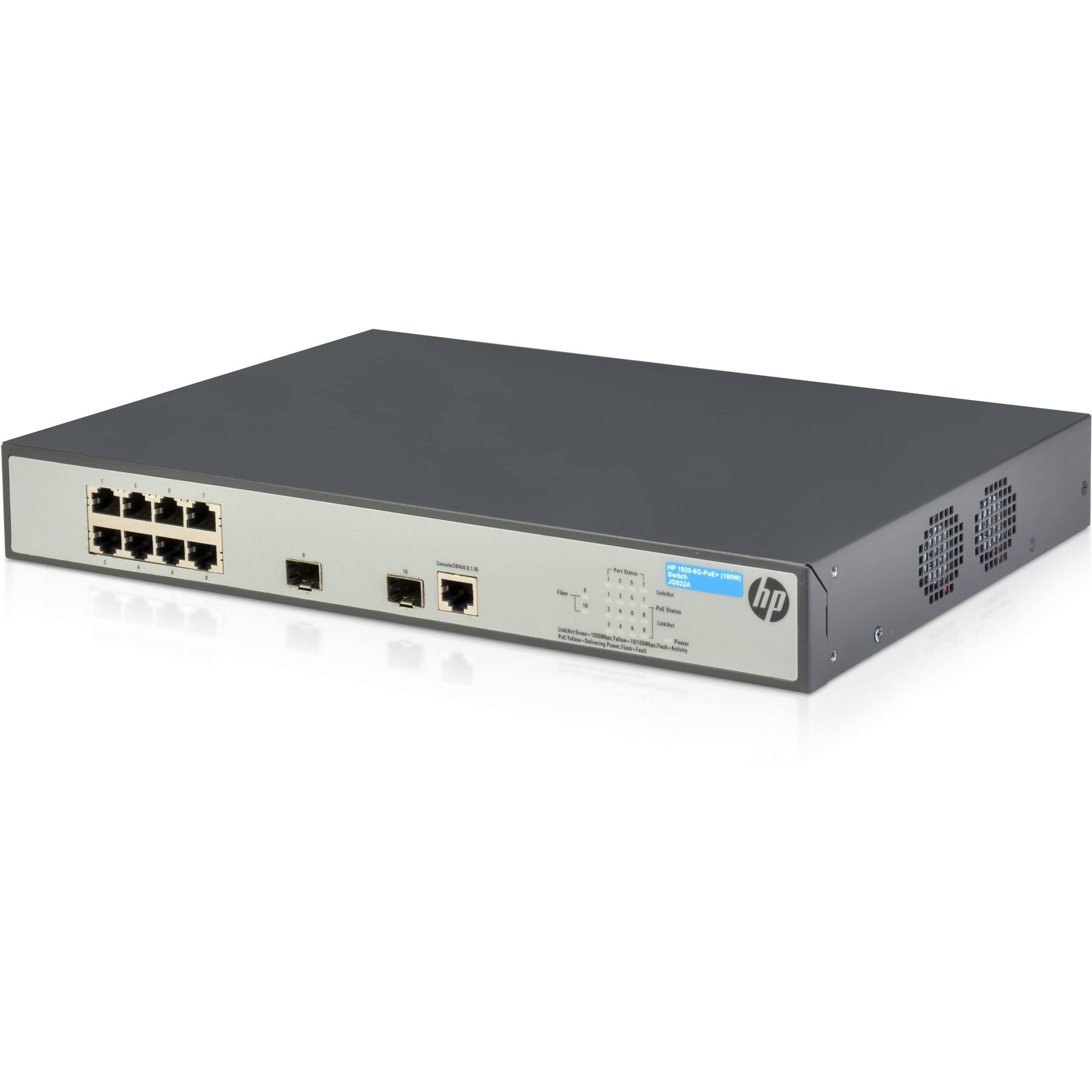 Managed L3 Switch with 8 PoE+ Ethernet Ports and 2 Gigabit SFP Ports V673492