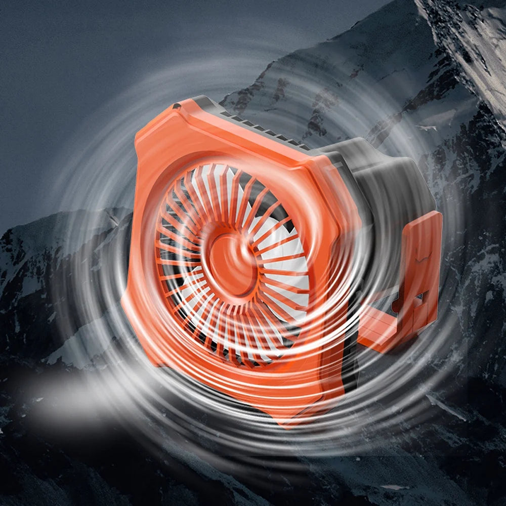 Camping Fan with LED Light USB Battery Operated Ceiling Tent Light Portable Power Bank with Remote Controller K687