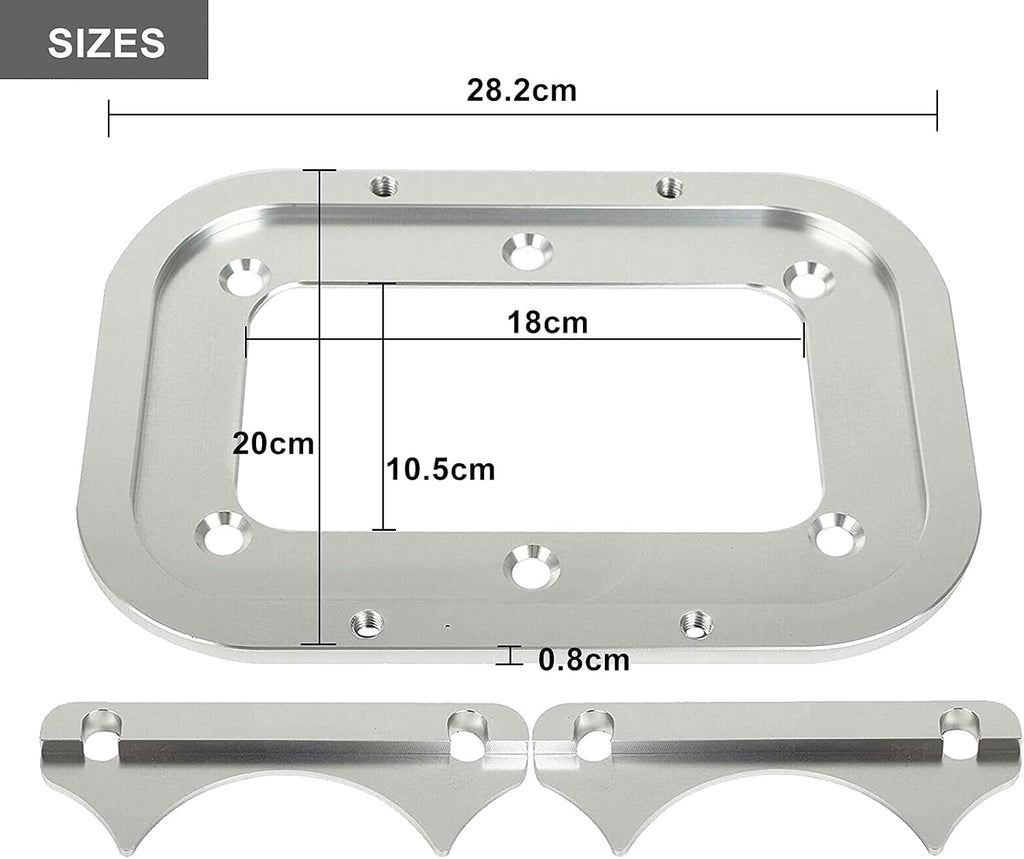 Red Yellow Blue Billet Aluminum Battery Tray Pack of 2 U940