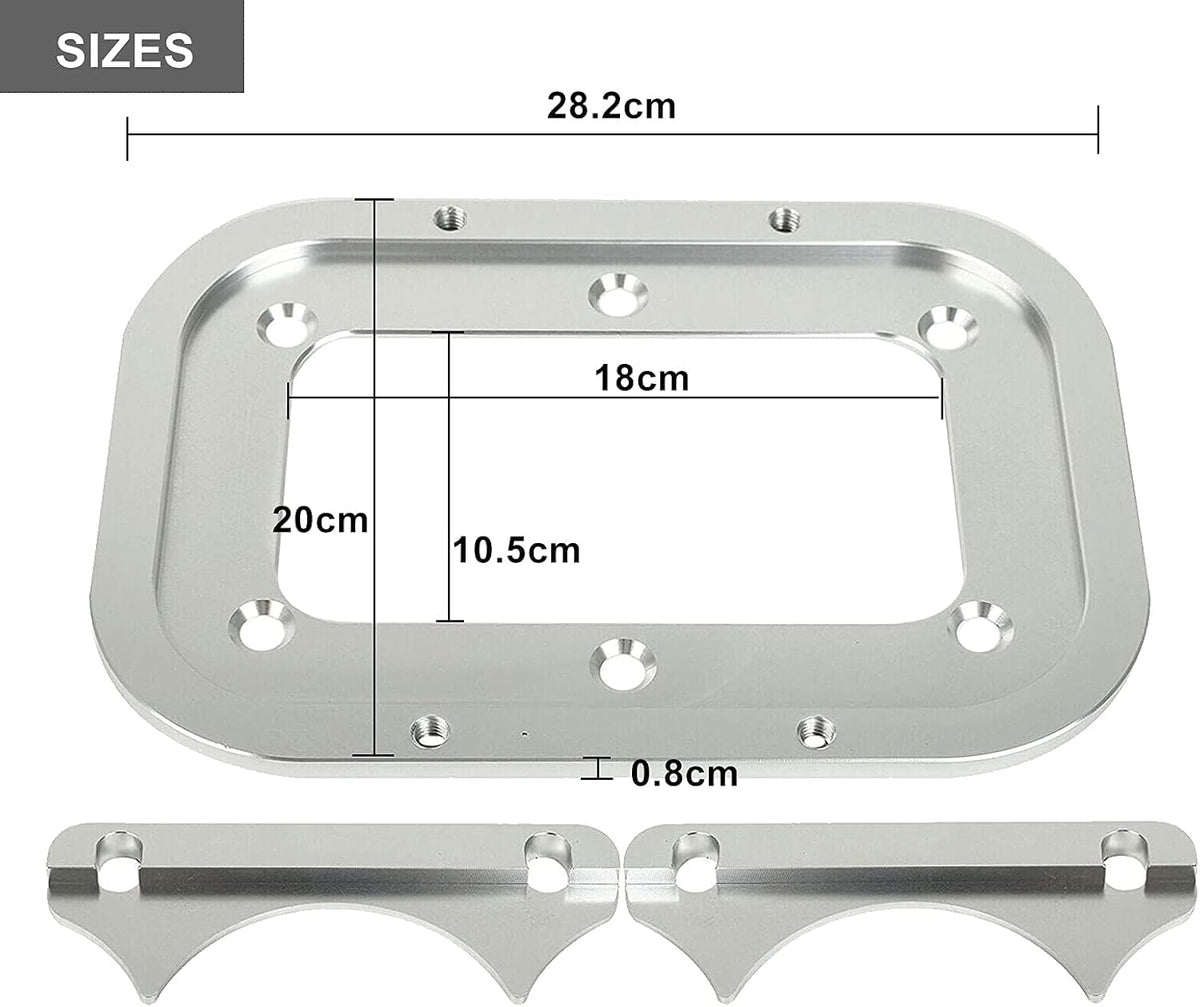 Red Yellow Blue Billet Aluminum Battery Tray Pack of 2 U940