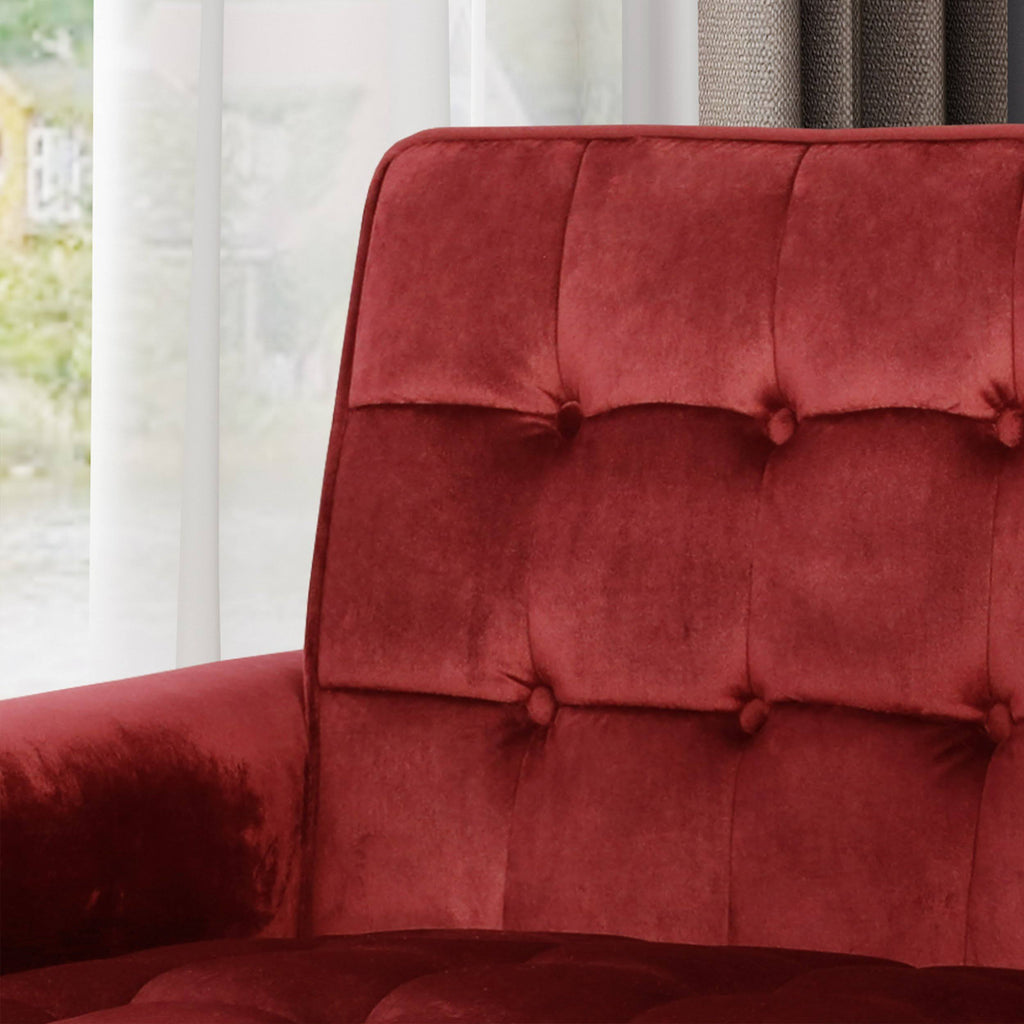 Emerald Velvet Button-Tufted Armchair C4308