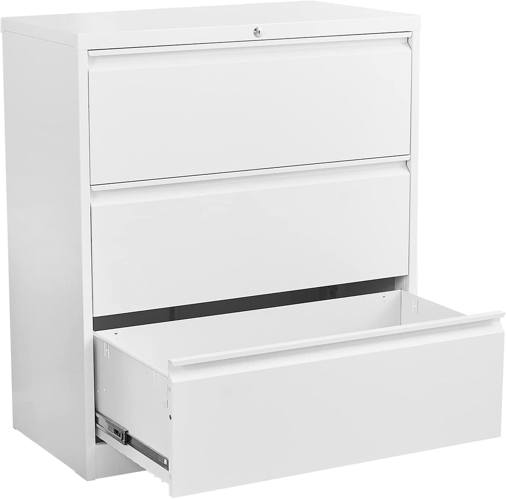 3 Drawer Metal Lateral File Cabinet with Lock H934