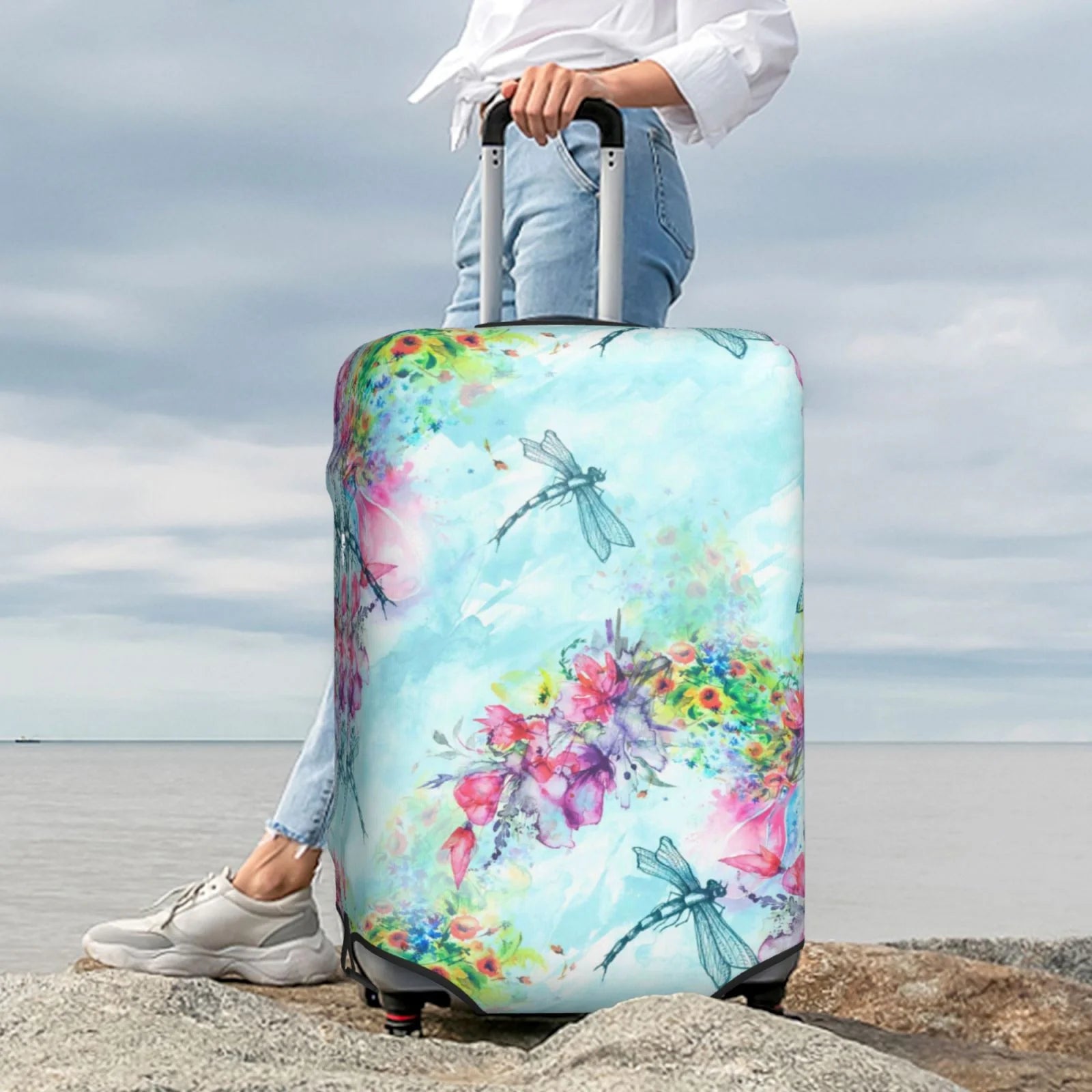 Large Suitcase Protective Cover with Hidden Zipper M132
