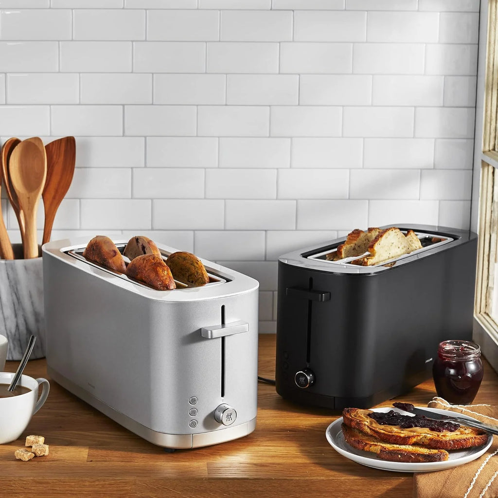 Silver 4 Slice Toaster with Extra Wide Slots L998095