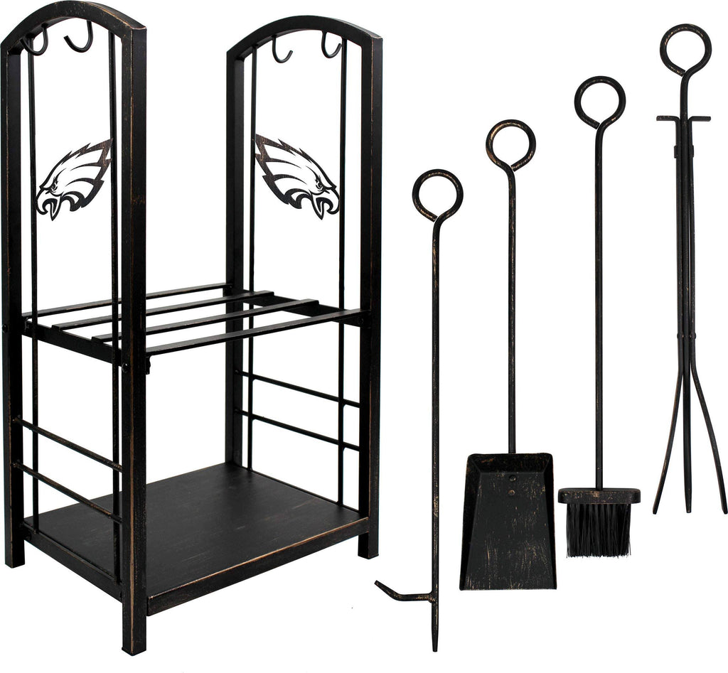 Fireplace Wood Holder & Tool Set H2858
