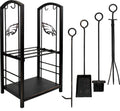 Fireplace Wood Holder & Tool Set H2858