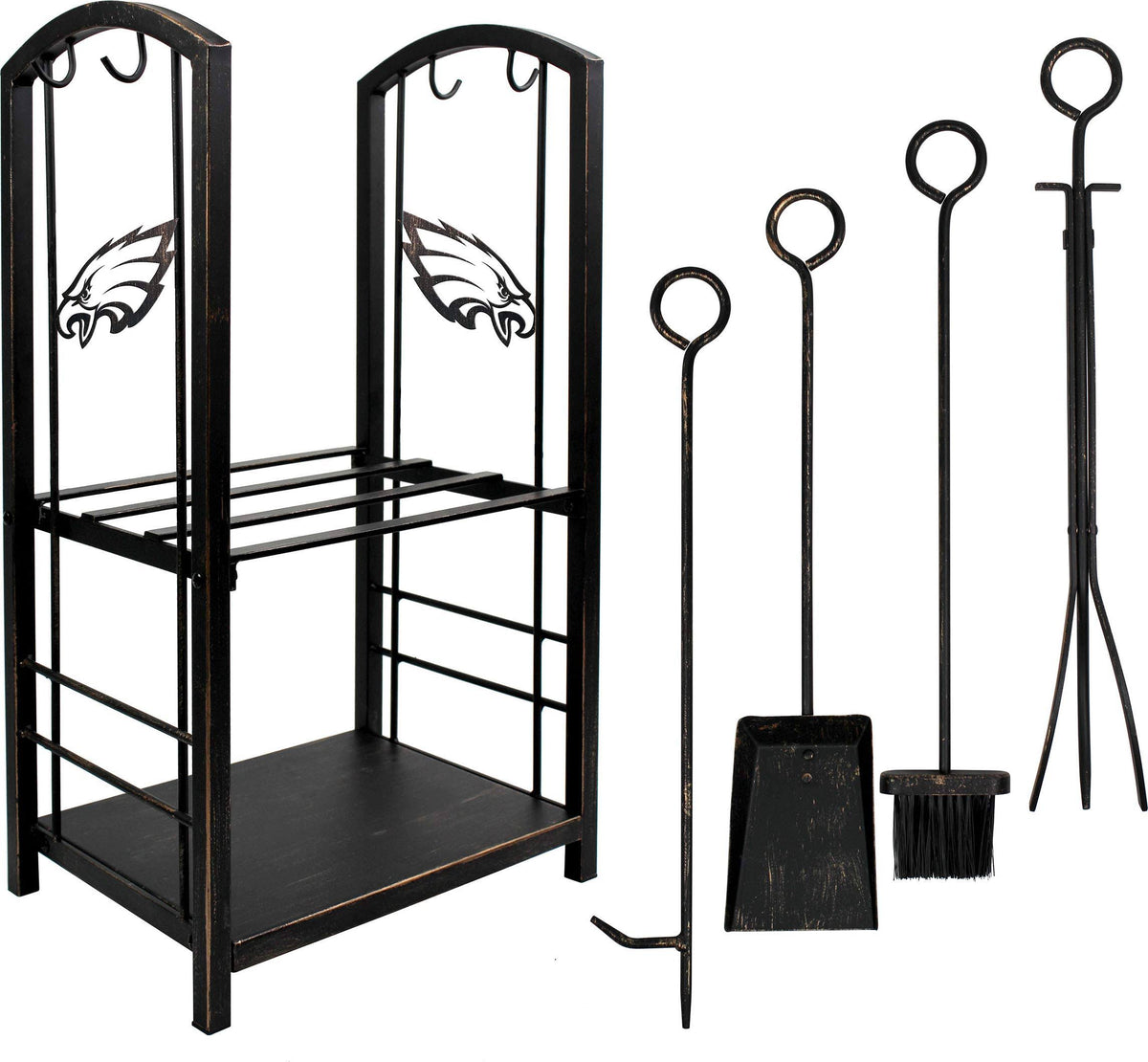Fireplace Wood Holder & Tool Set H2858