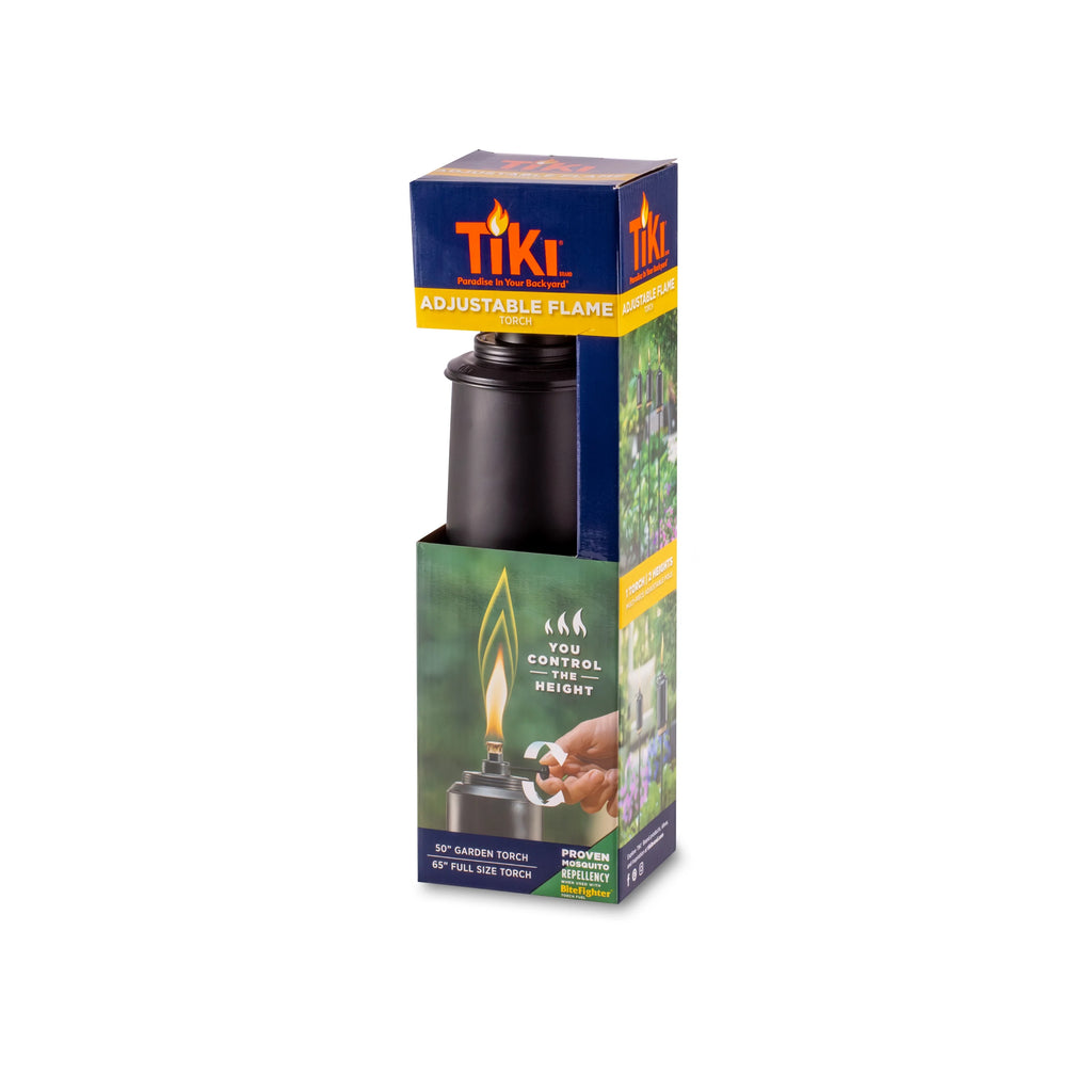 Adjustable Flame 65" TIKI Torch Resin Black F659