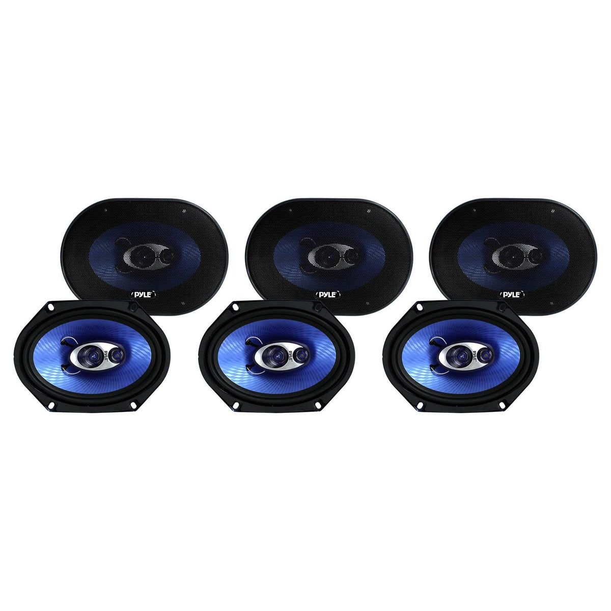 6 x 8 360 Watt 3-Way Car Coaxial Speakers R276