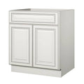 White 30 inch Double Door Sink Base Cabinet X851
