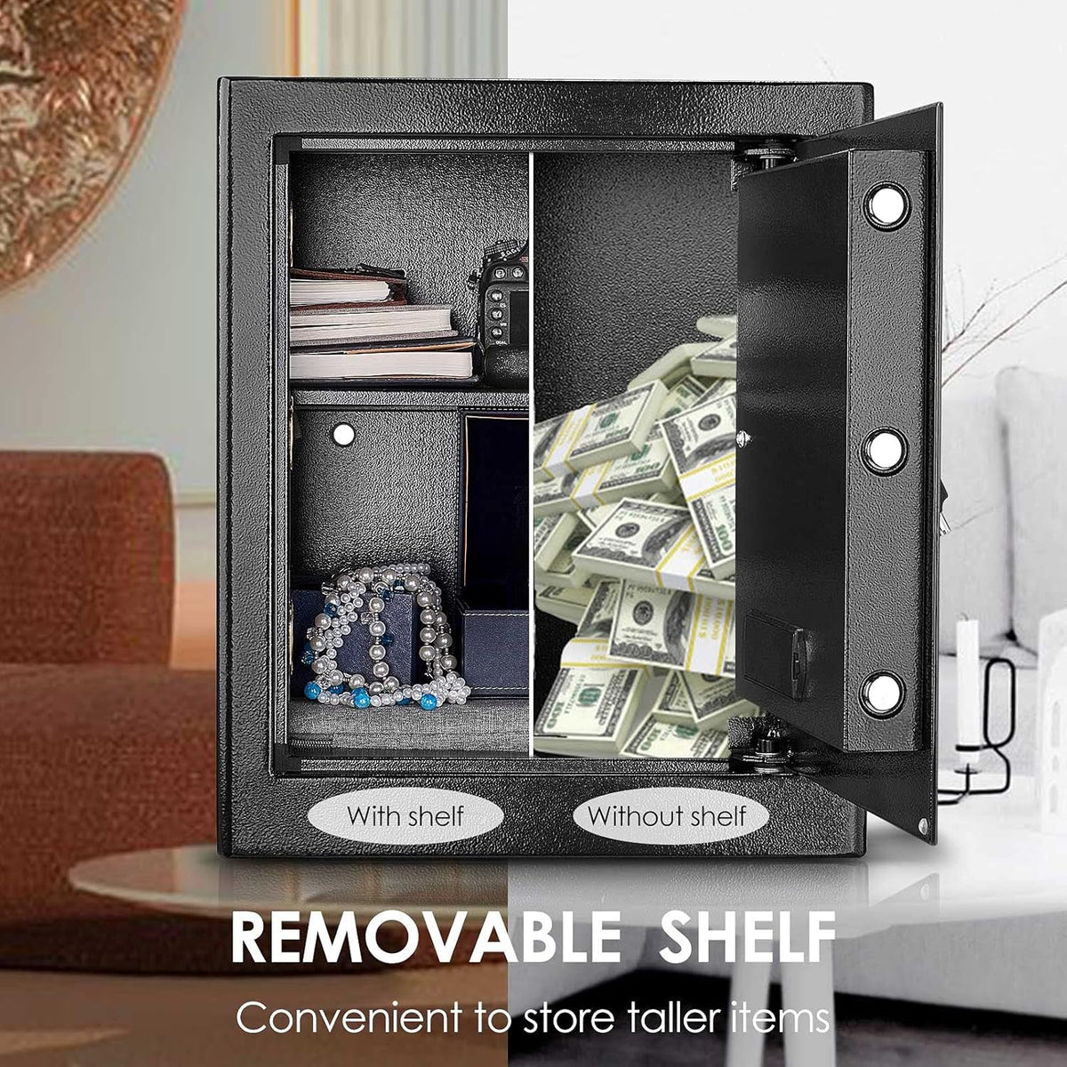 Fireproof Waterproof Digital Safe Box with Keypad Lock M45361