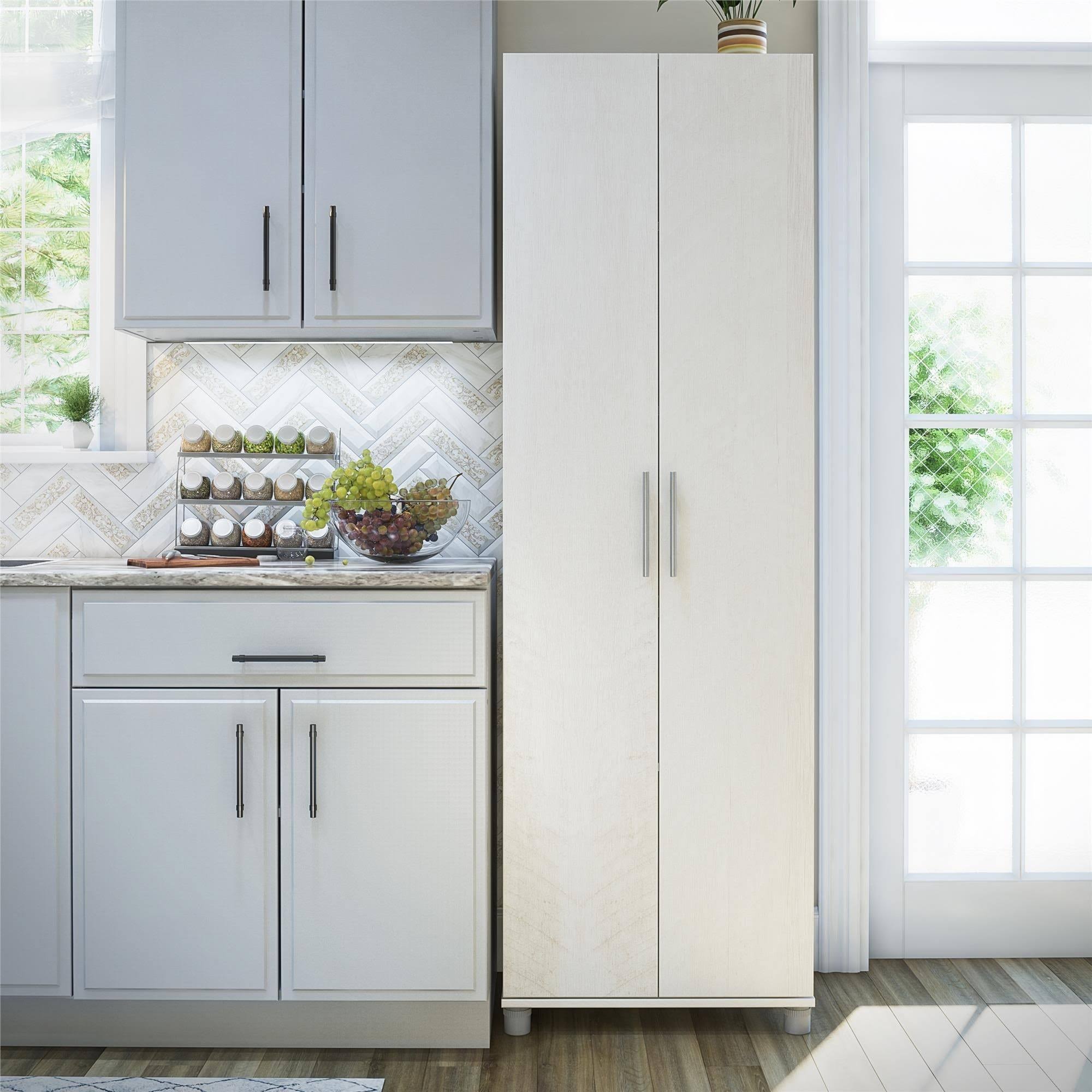 Ivory Oak Utility Storage Cabinet F512