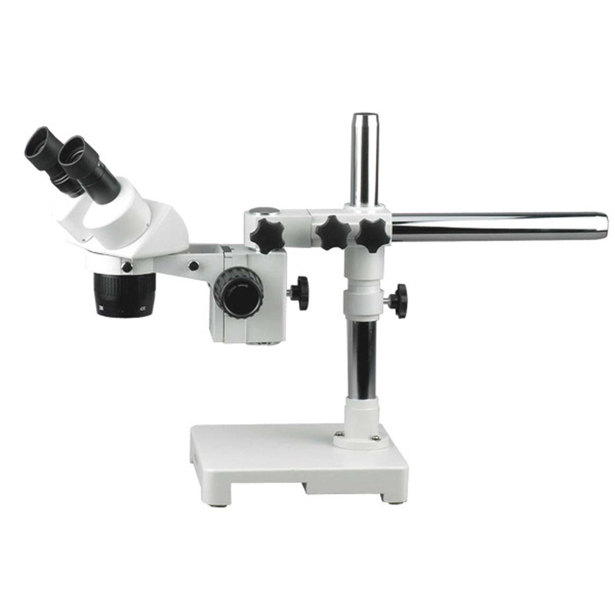 Binocular Microscope, 10x and 40x Magnification, Single-Arm Boom Stand O815