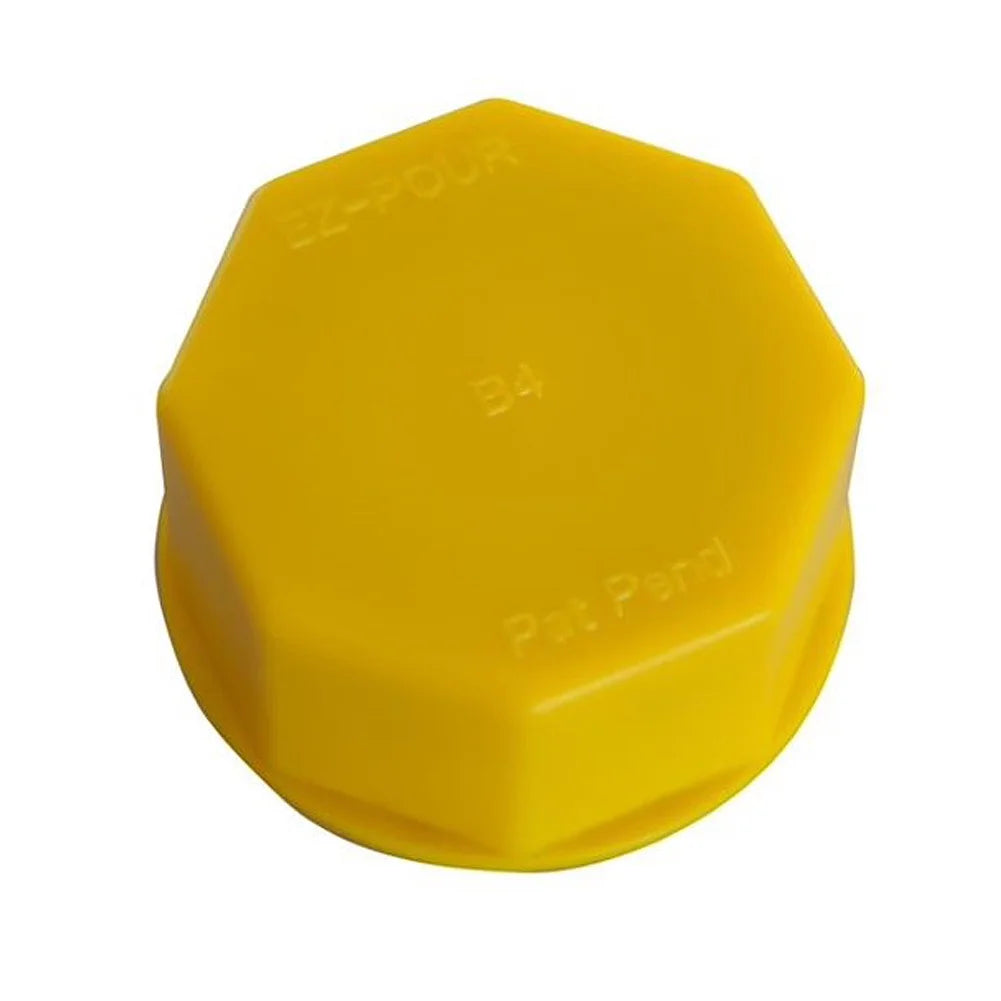 Yellow Coarse Thread Solid Base Cap for Storage Gas Cans (Pack of 2) A463