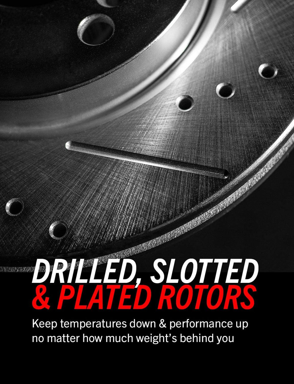 Front Z36 Carbon Fiber Ceramic Brake Pads and Drilled Slotted Brake Rotors T702003