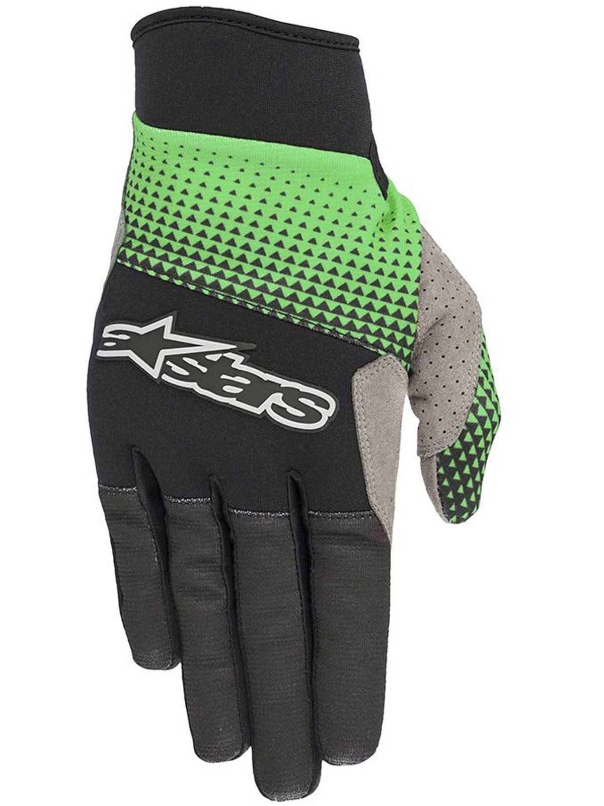 Black Summer Green Gloves I4498