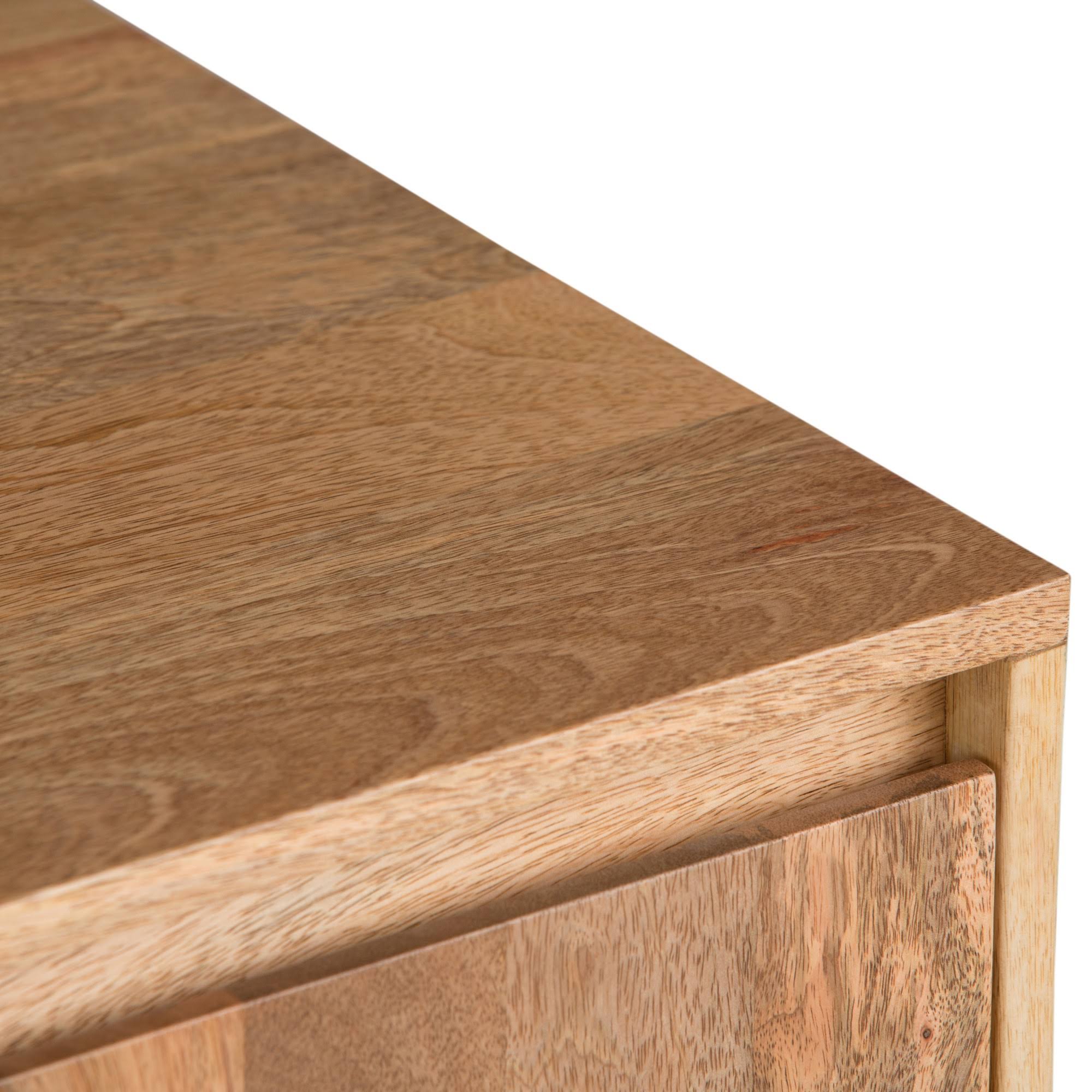 Natural Mango Wood and Metal TV Media Stand F2392