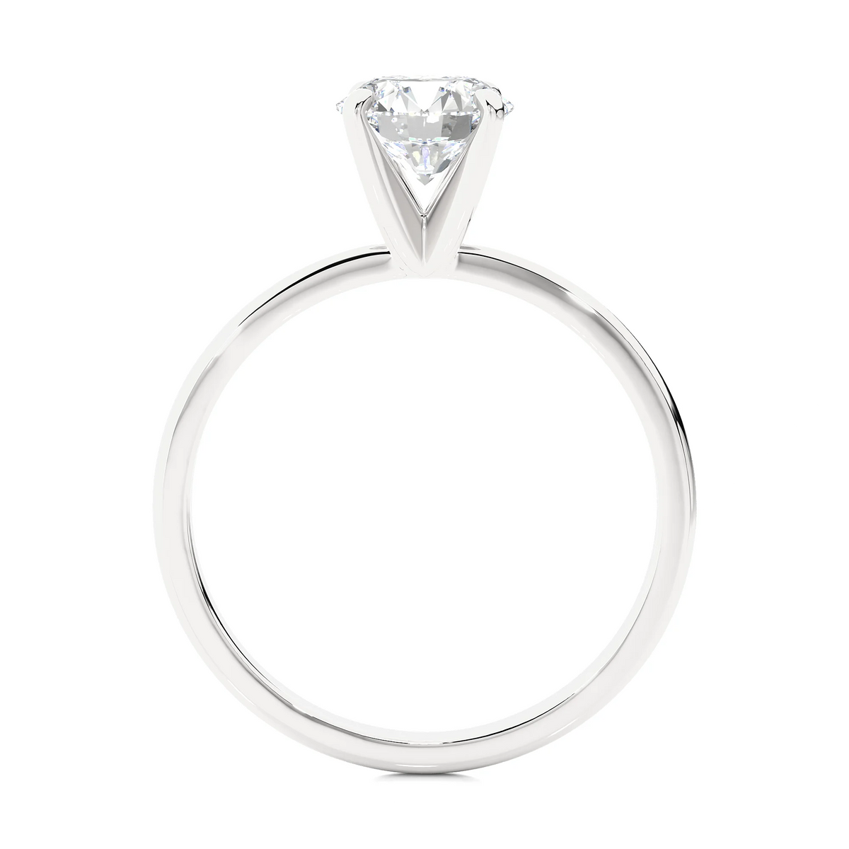 14k White Gold Solitaire Engagement Ring A6368