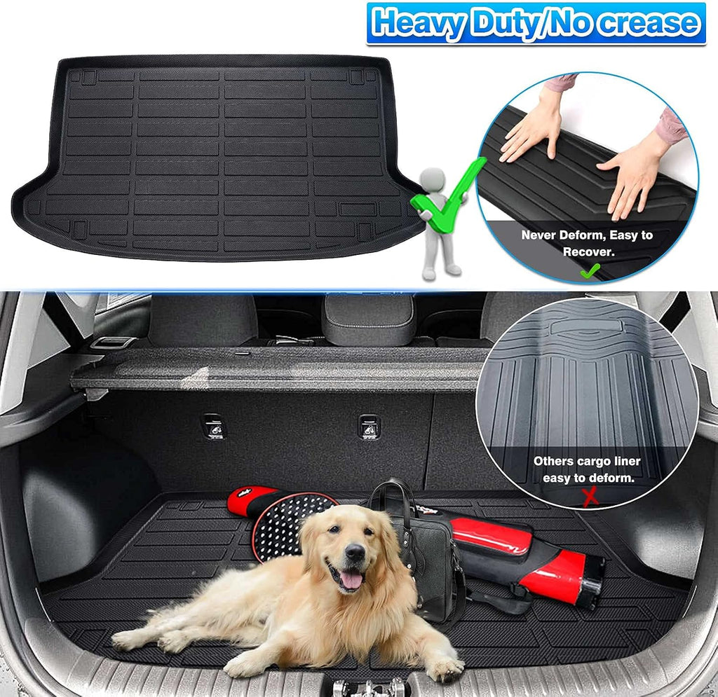 Cargo Liner for Kia Soul 2020 2021 2022 All Weather TPE Trunk Floor Mat Pack of 2 Q6365