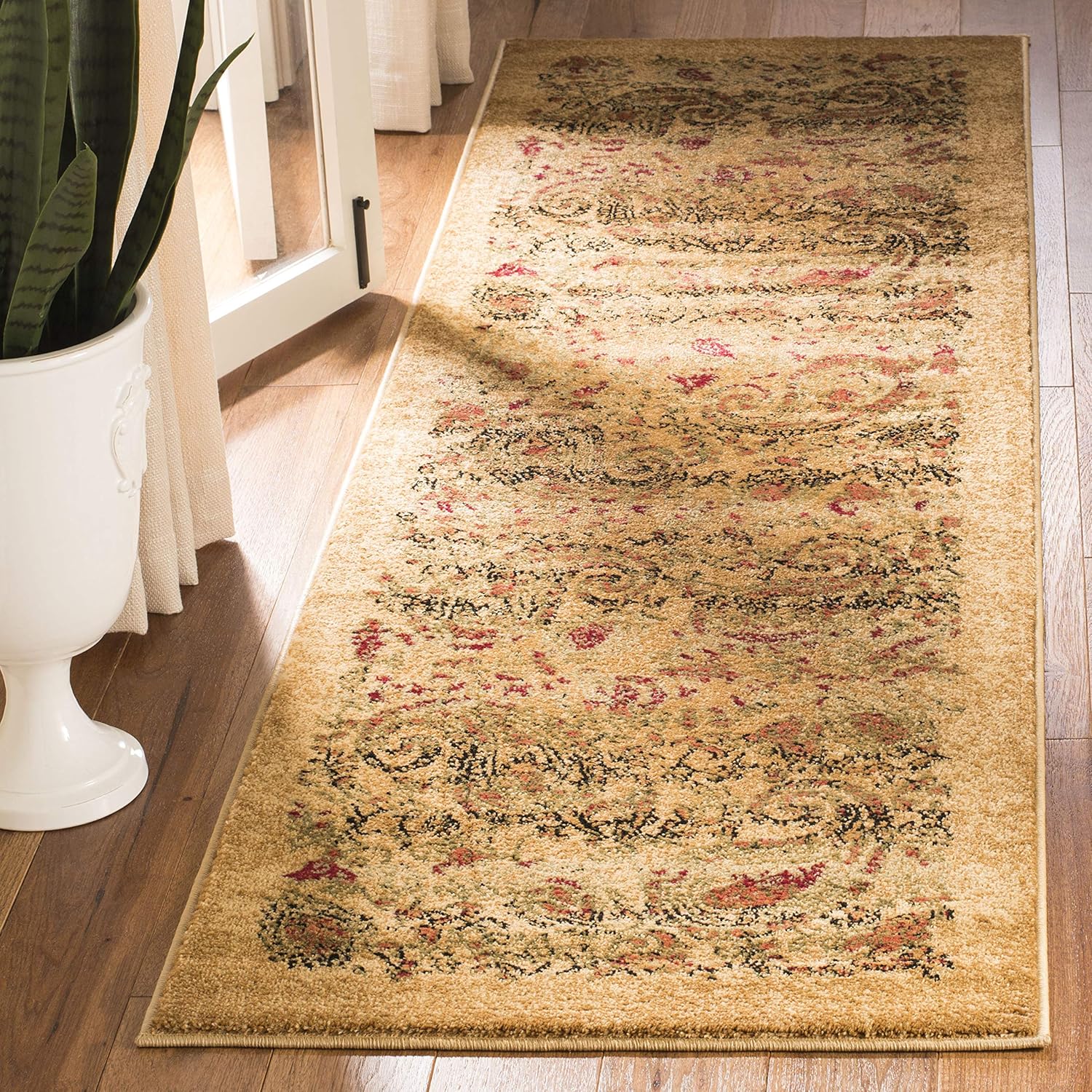 Beige & Multi Traditional Runner Rug Y3331