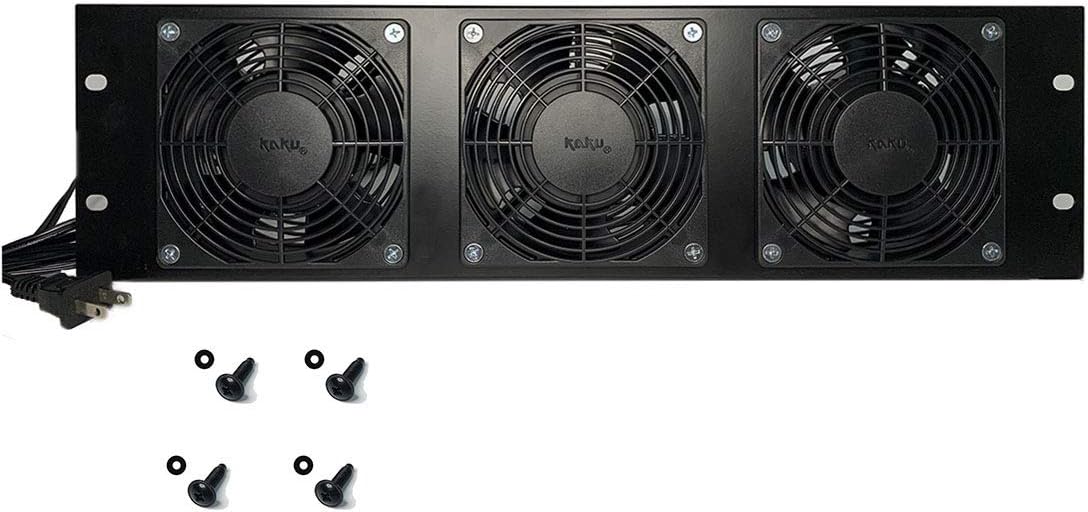 Rack Mount Fan Panel 3U, Pack of 2 W619