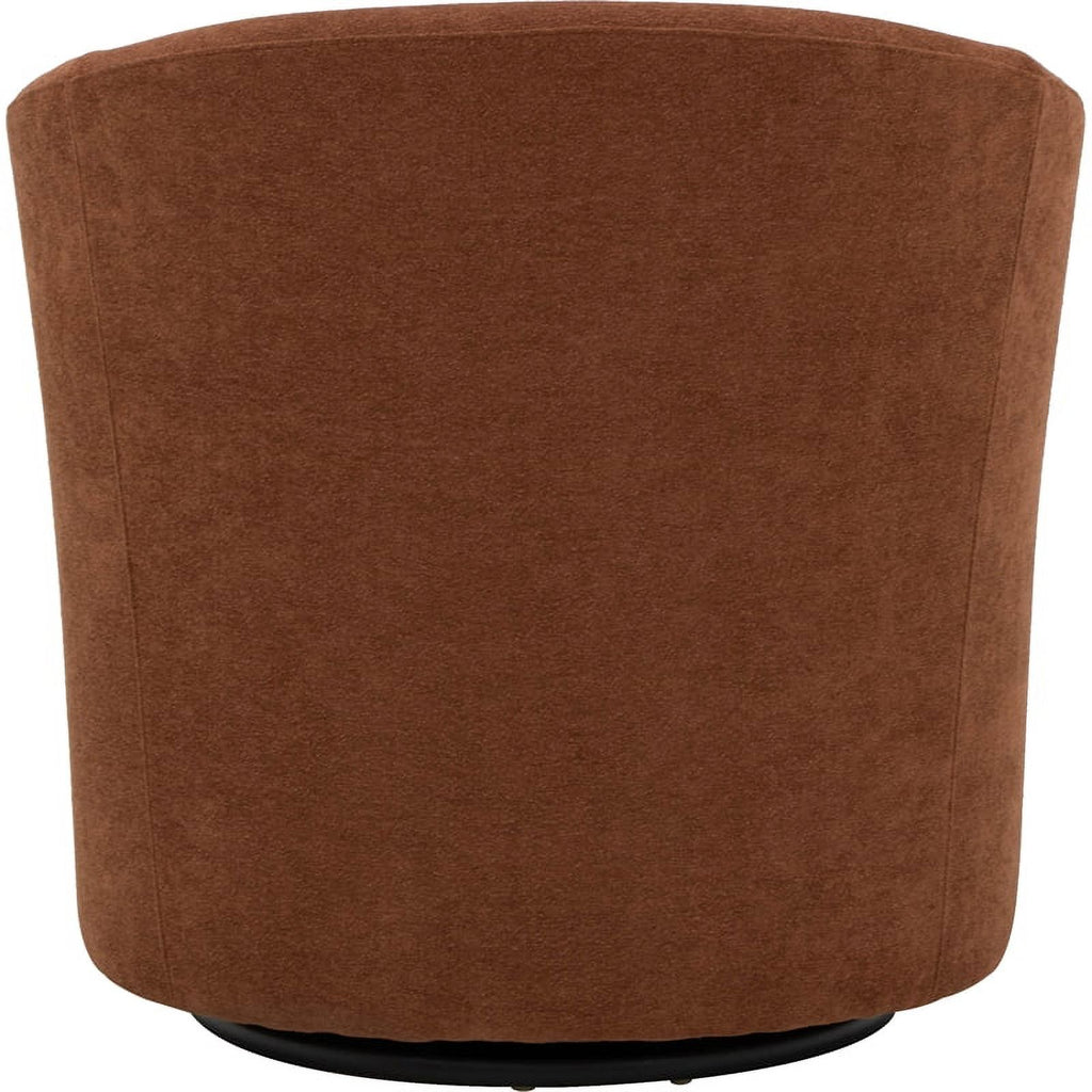 Orange Fabric Swivel Club Chair I8371