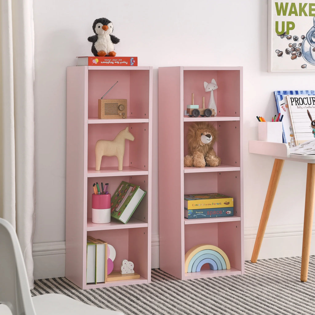 8-Tier Tall Narrow Bookcase with Adjustable Shelves H383