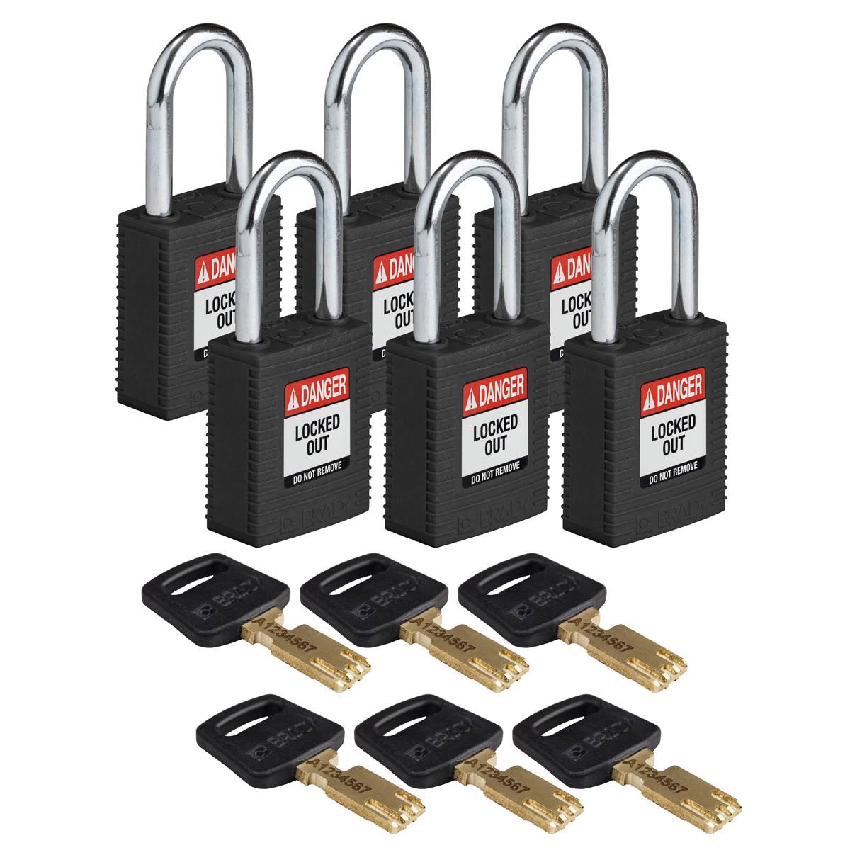 Lockout Padlock Nylon Black 1.5x22 St T820112