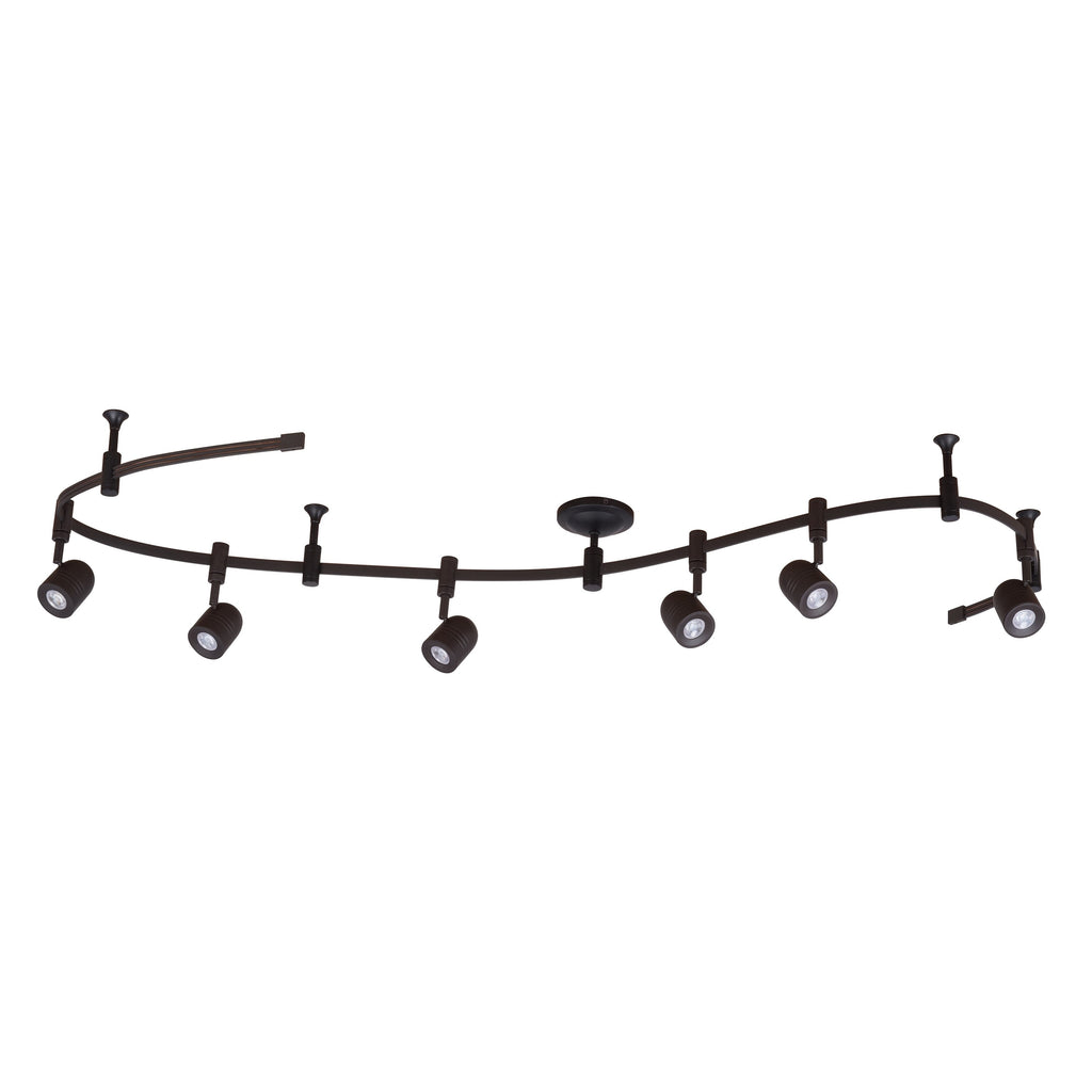 6-Light LED Flex Track, 96" Oil Bronzed N294