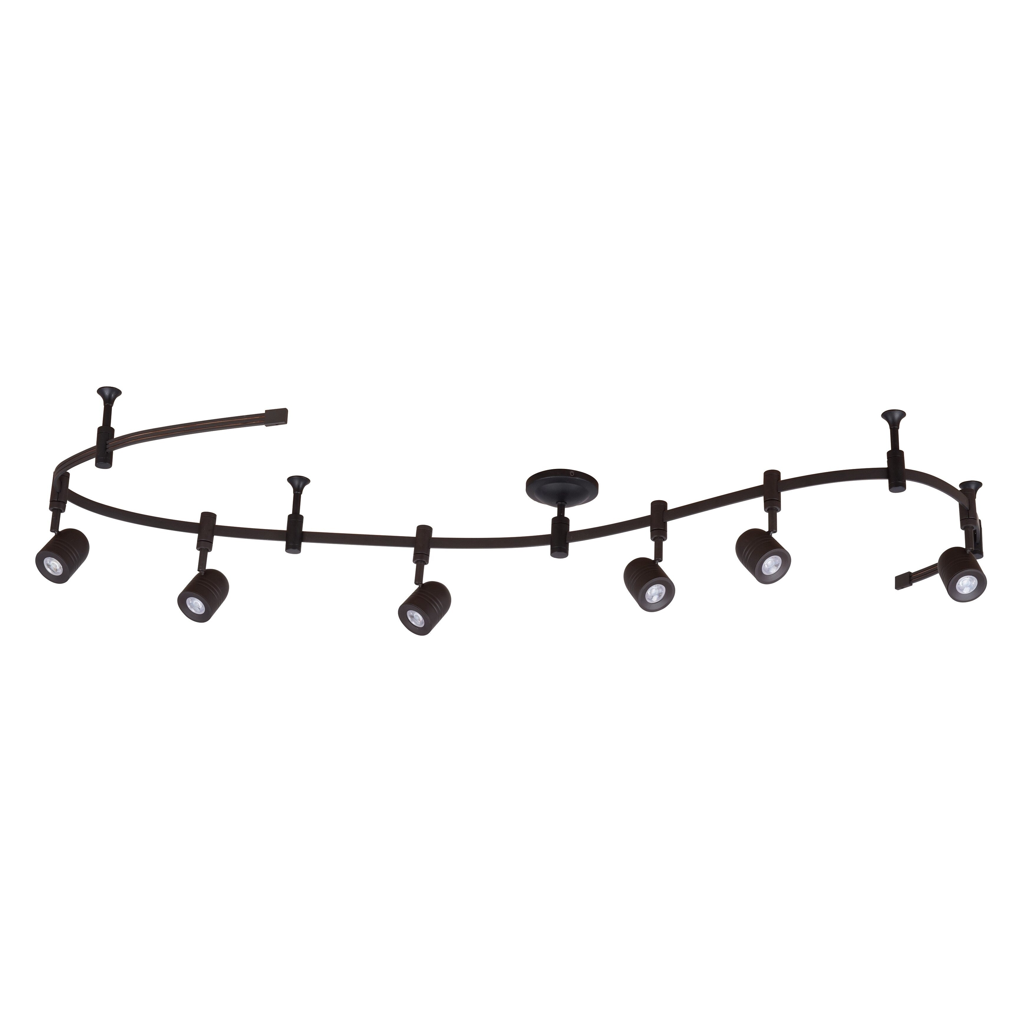 6-Light LED Flex Track, 96" Oil Bronzed N294