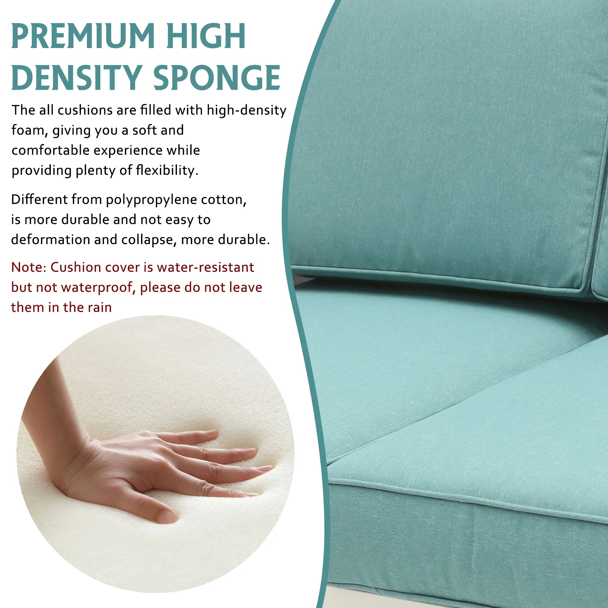 White Frame Blue Cushion 7 Pcs Outdoor Patio Furniture Set R4972