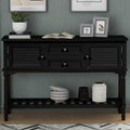 Green Solid Wood Console Table with 7 Drawers and 1 Cabinet Q37540