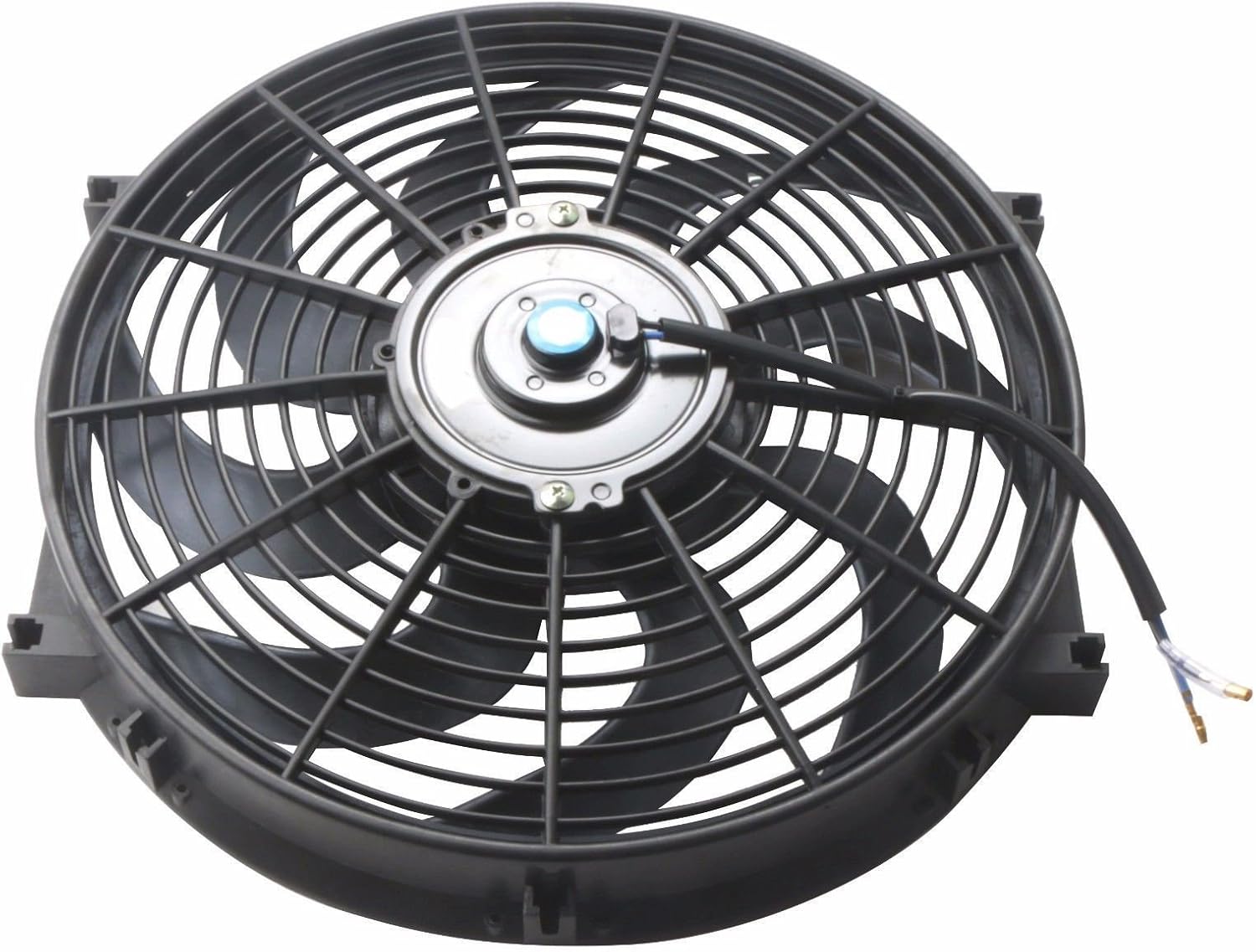 Black 12V Electric Radiator Fan Mounting Kit 14 Inch Set of 2 F1679