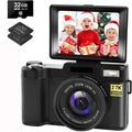 2.7K Vlogging Camera with Flip Screen and 32GB Memory Card Q6429