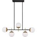 5 Light Island Light, Weathered Black w/Autumn Gold I616
