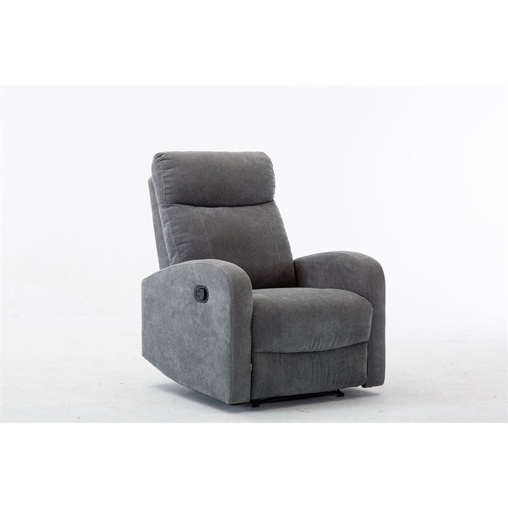 3-Piece Reclining Chenille Fabric Sofa Set Light Gray J3563