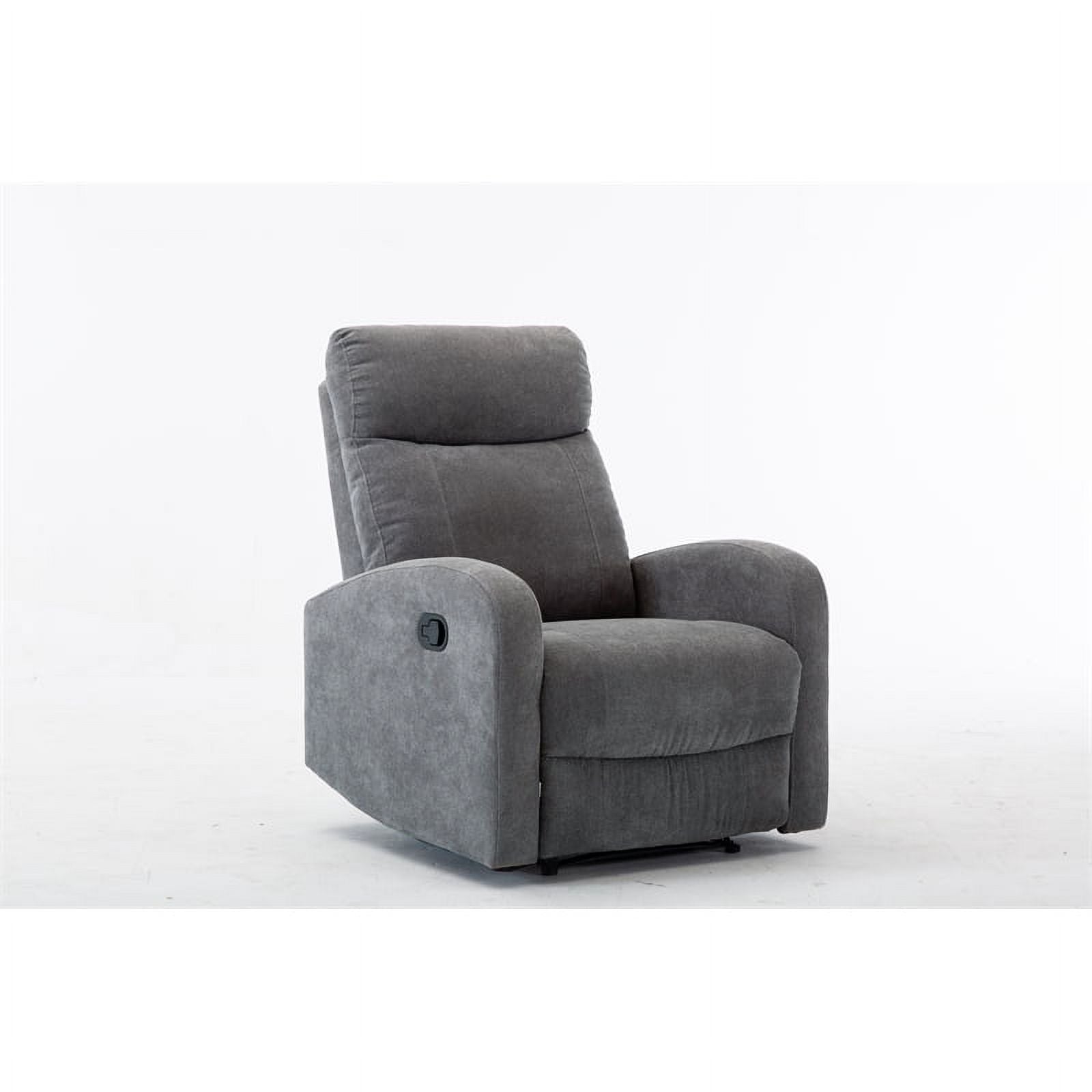 3-Piece Reclining Chenille Fabric Sofa Set Light Gray J3563