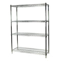 Chrome Wire Shelving Unit, 4 Shelves K645