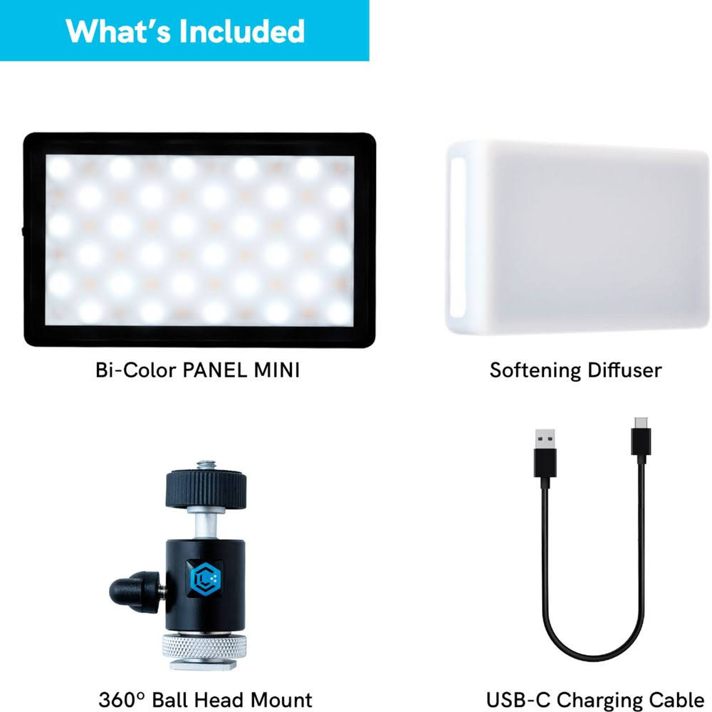 LED Light with Ball Head Camera Mount and Light Stand Adapter J611