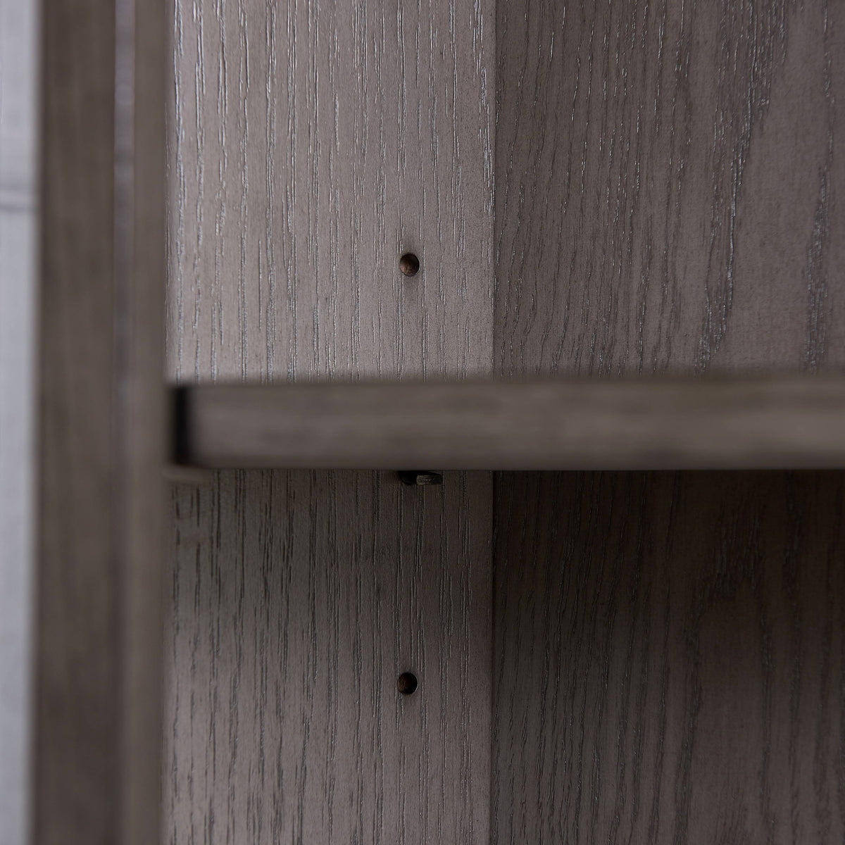 Weathered White 3-Shelf Corner Bookcase with Drawer Storage G355567
