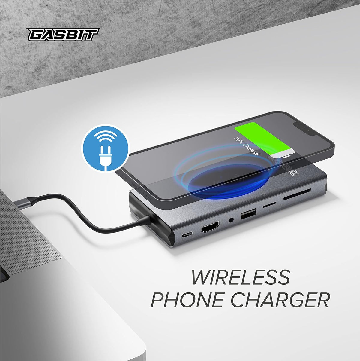15-in-1 USB C Hub Multiport Adapter with Wireless Phone Charger P882243