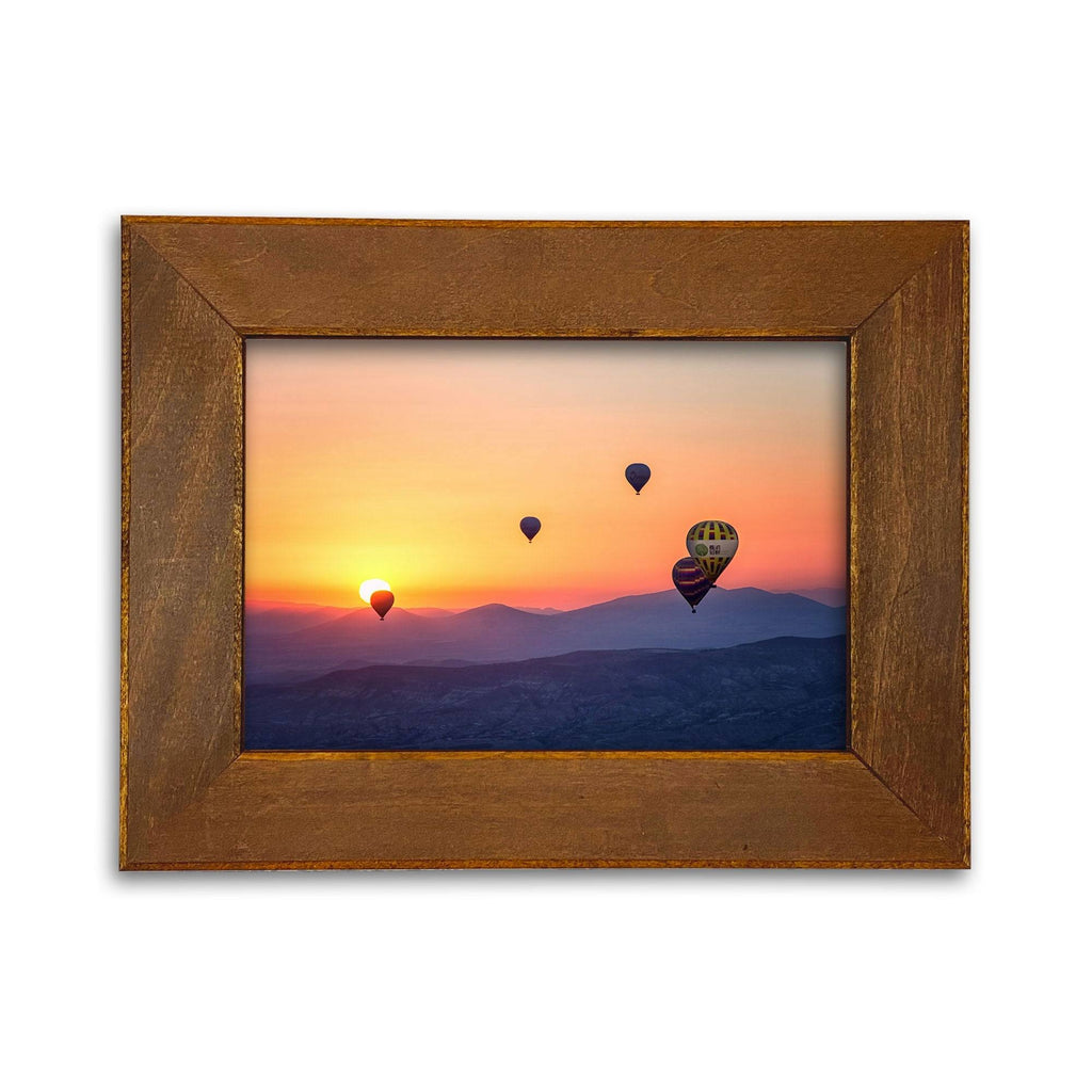 7x9 Distressed Golden Frame E1798