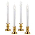 White Metal Base LED Window Candles with Timer, Battery Operated, Adjustable Height H93212