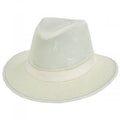Natural Packable Mesh Safari Fedora Hat C1303