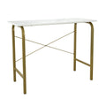 40 inch Faux Marble Top Desk with Brass Frame G1359